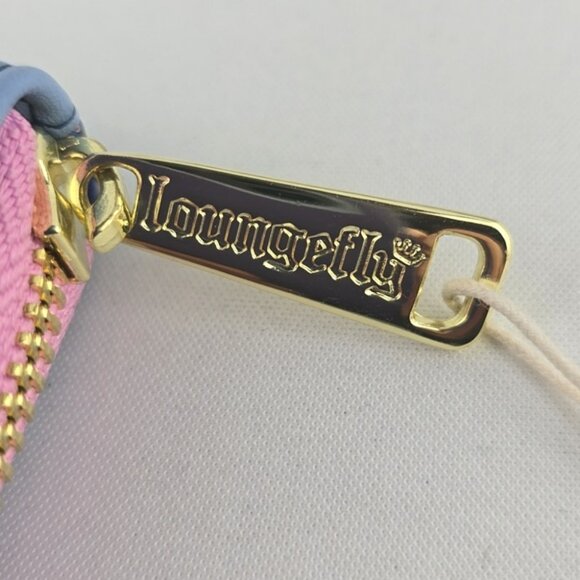 NWT Loungefly x Disney Fairy Godmother Zip Around Wallet Blue Pink Faux Leather - Picture 7 of 13